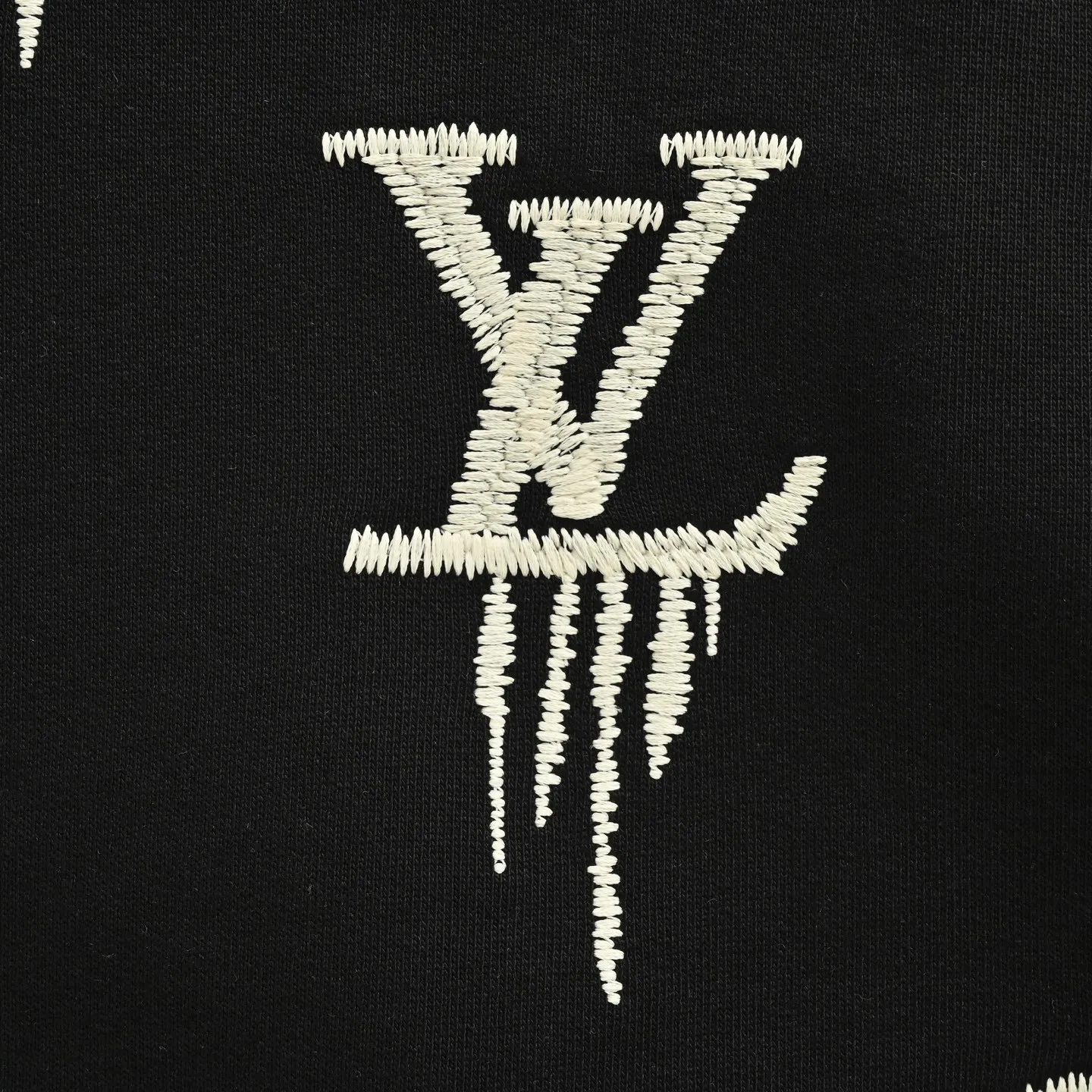Louis Vuitton/Louis Vuitton 25Fw tassel presbyopic letter embroidered round neck sweatshirt